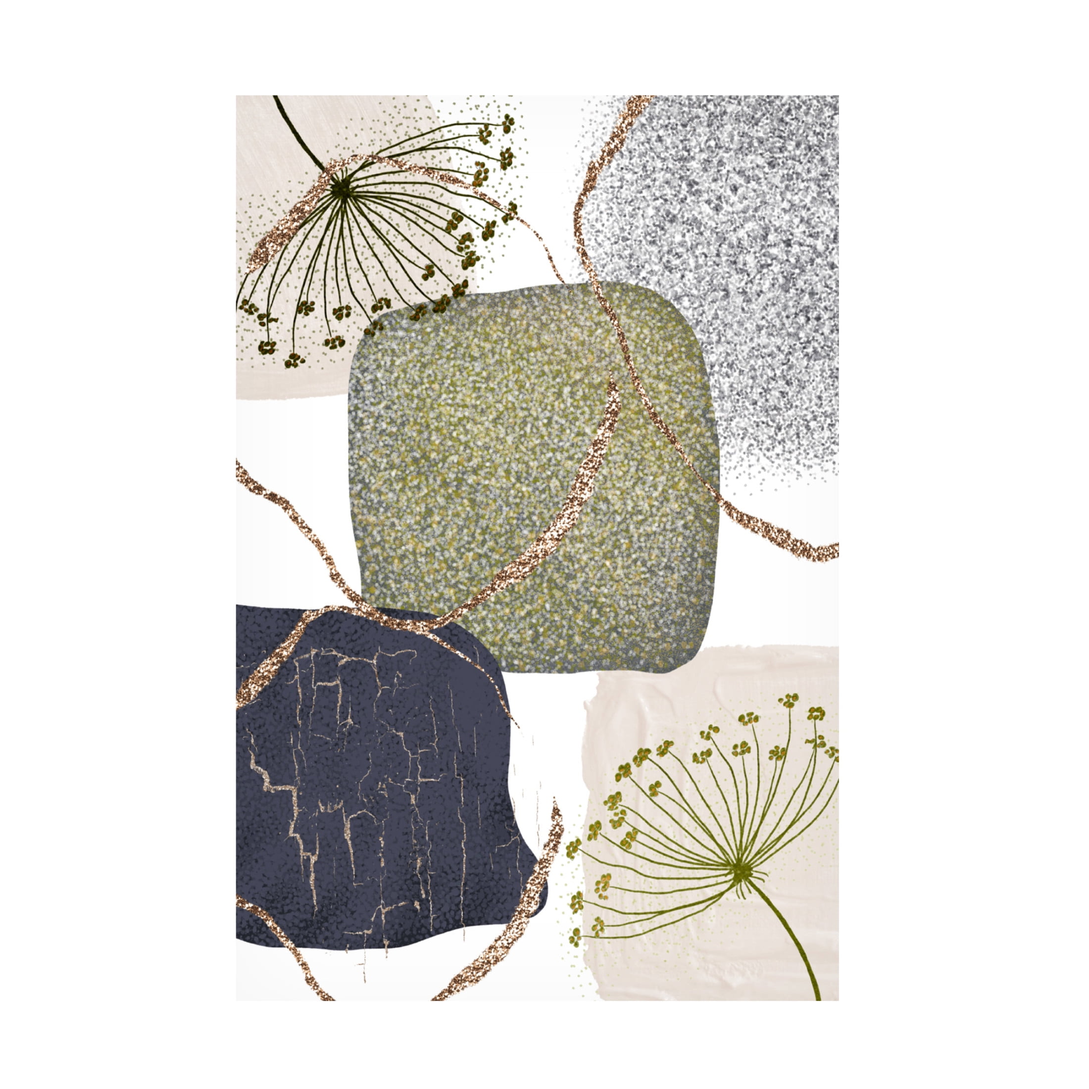 Trademark Fine Art Sally Ann Moss Green Grey 2 Canvas Wall Art