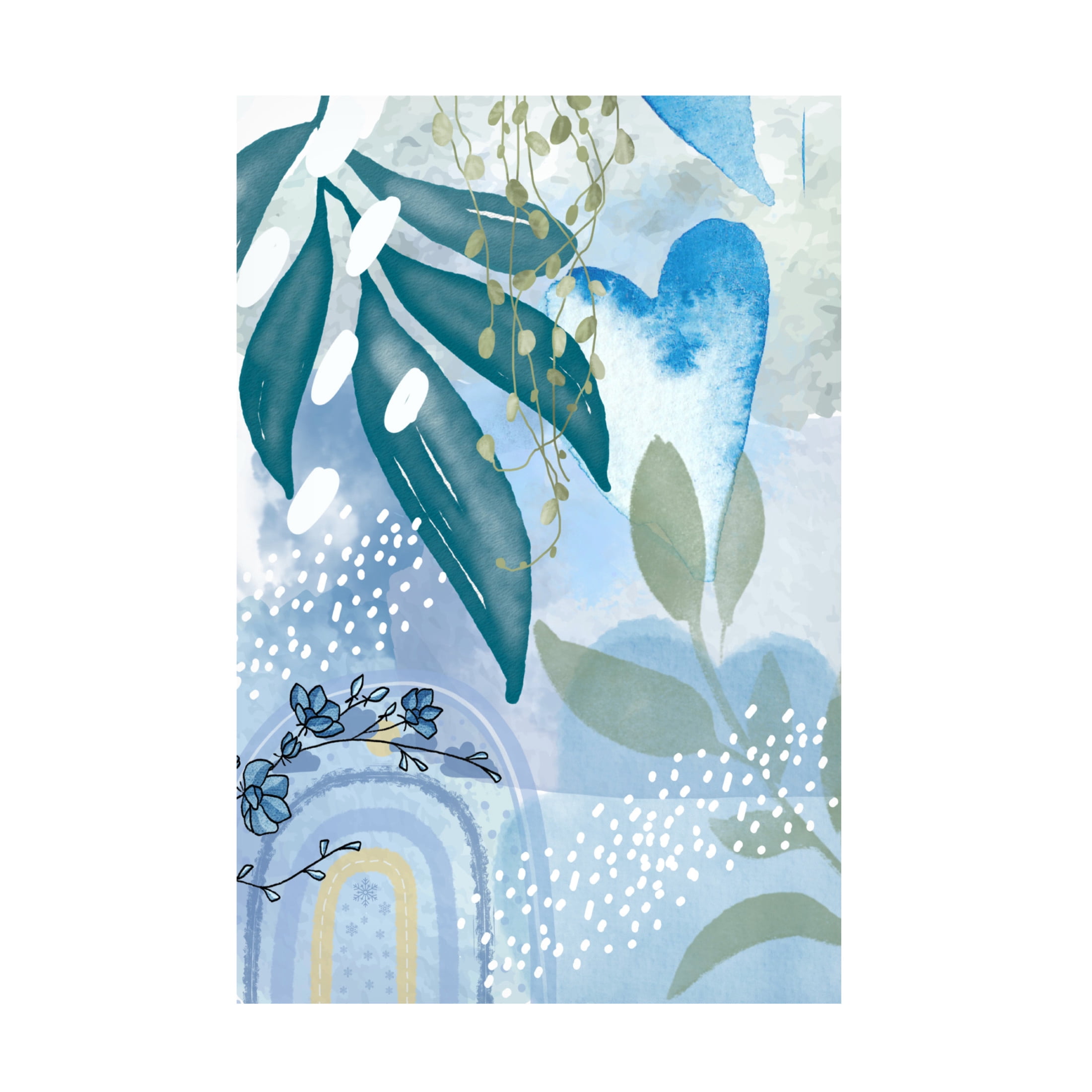 Trademark Fine Art Sally Ann Moss Iceberg Blue 1 Canvas Wall Art