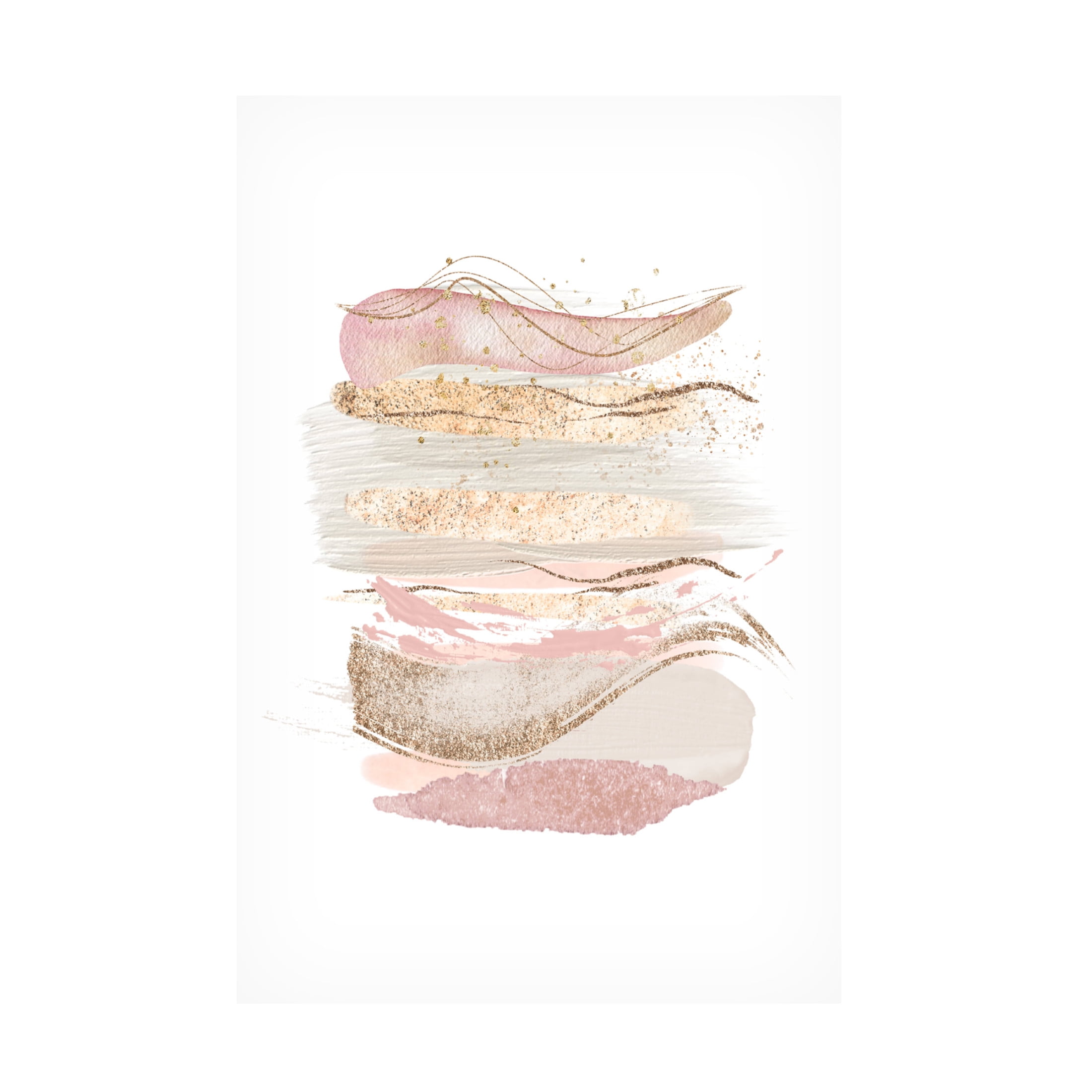 Trademark Fine Art Sally Ann Moss Mystical Pink Abstract 1 Canvas Wall