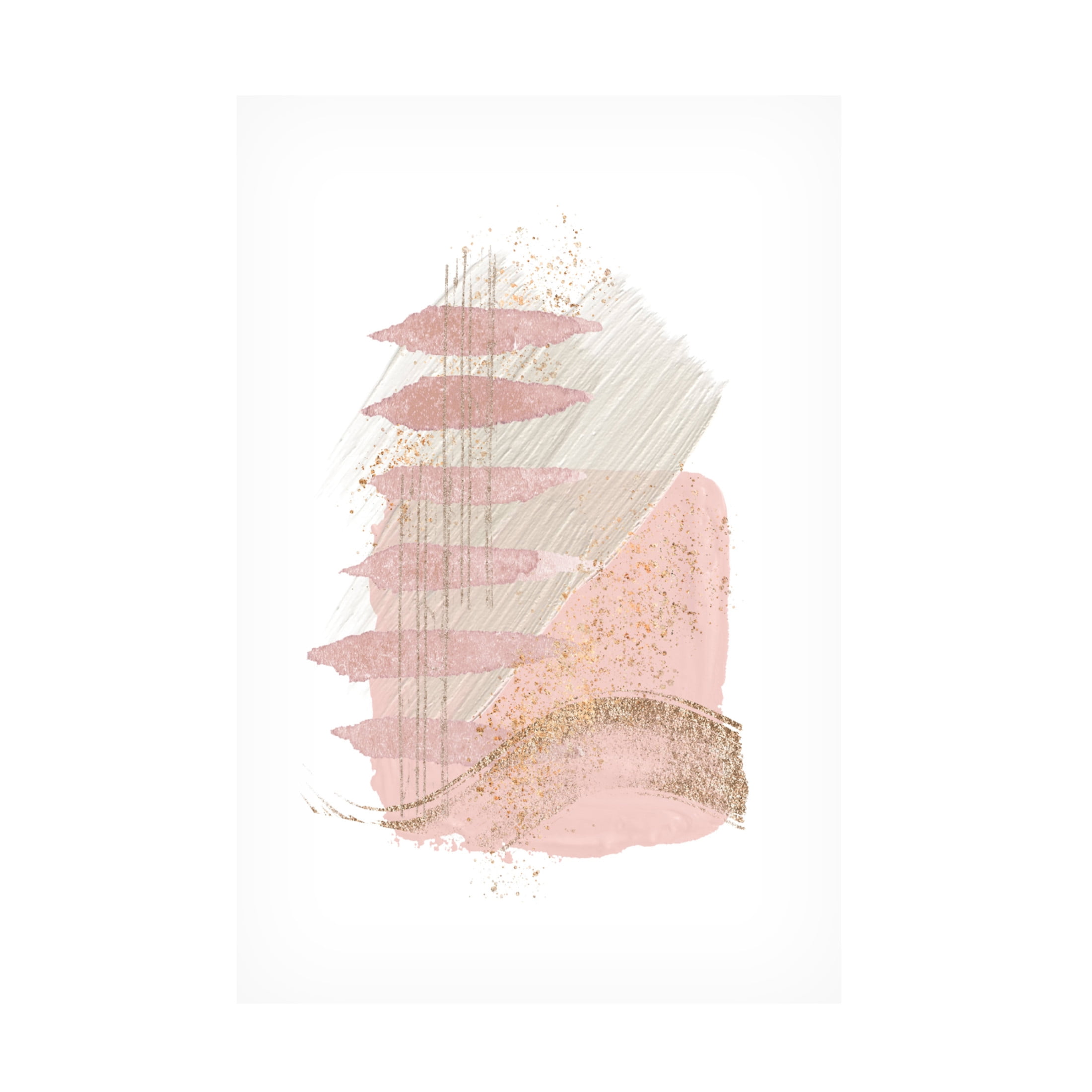 Trademark Fine Art Sally Ann Moss Mystical Pink Abstract 2 Canvas Wall Art