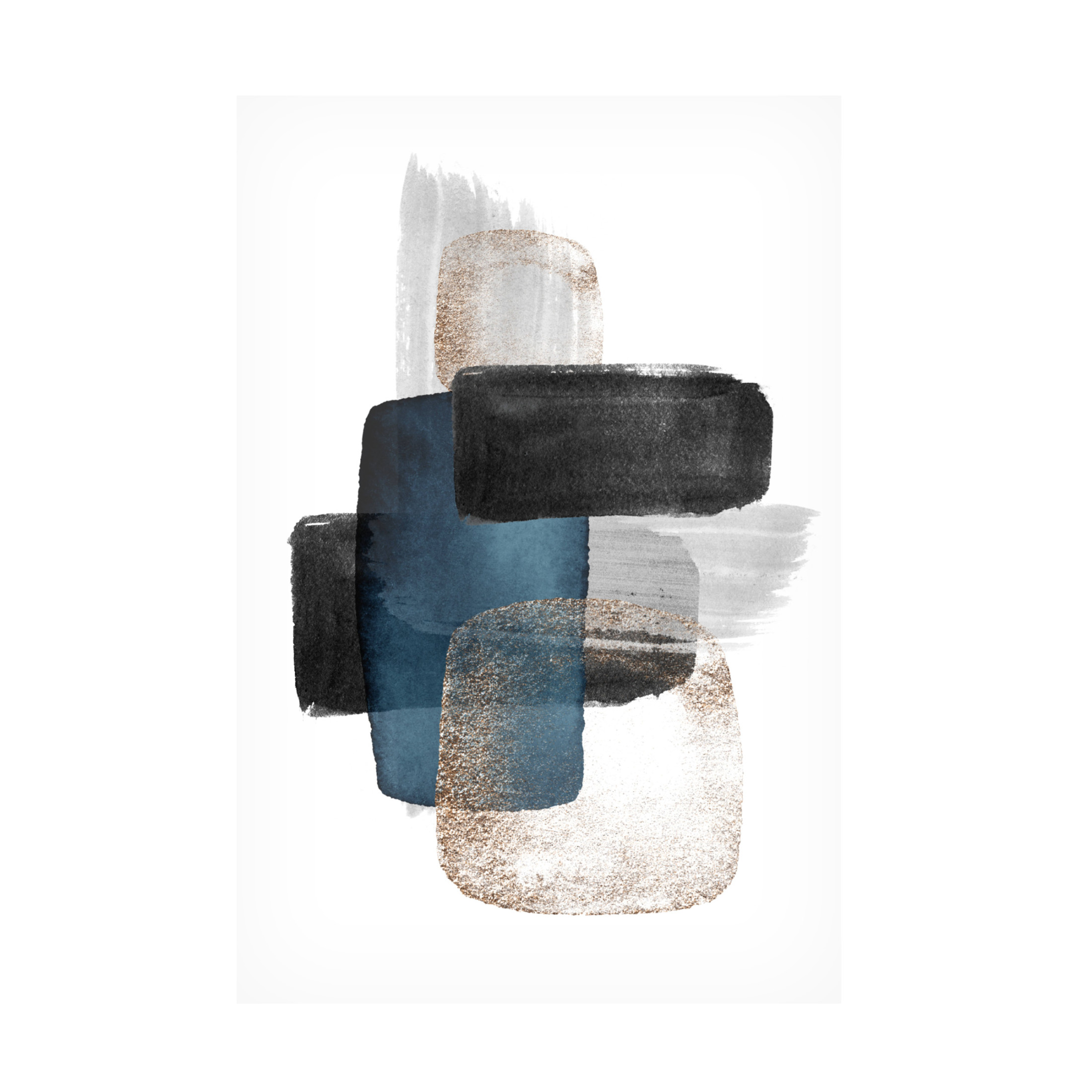 Trademark Fine Art Sally Ann Moss Night Blue 2 Canvas Wall Art