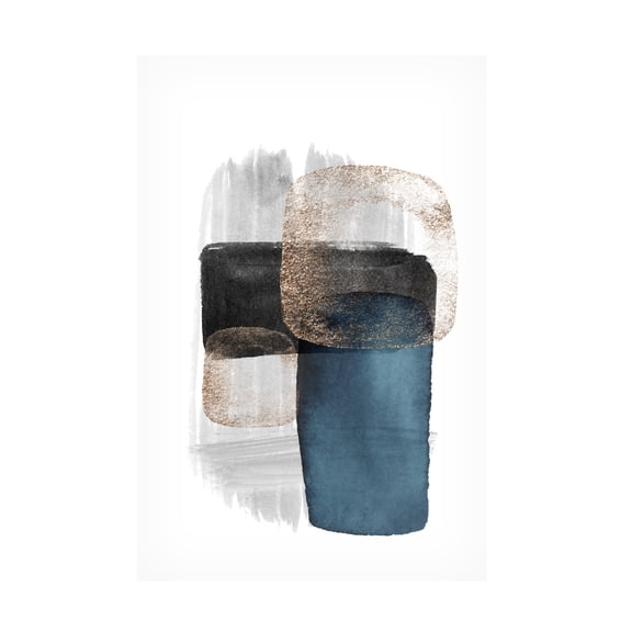 Trademark Fine Art Sally Ann Moss Night Blue 3 Canvas Wall Art
