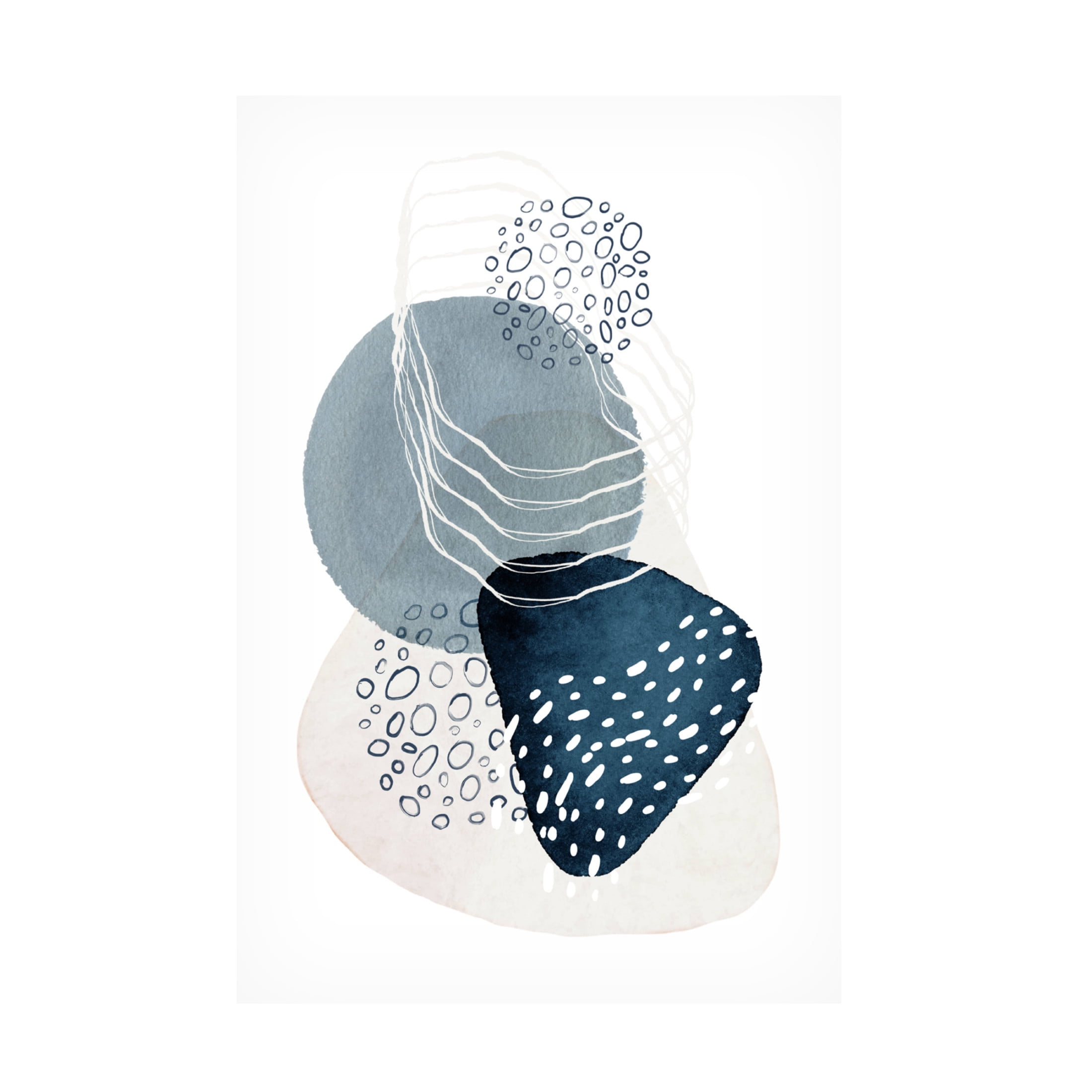 Trademark Fine Art Sally Ann Moss Pools of Blue 1 Canvas Wall Art