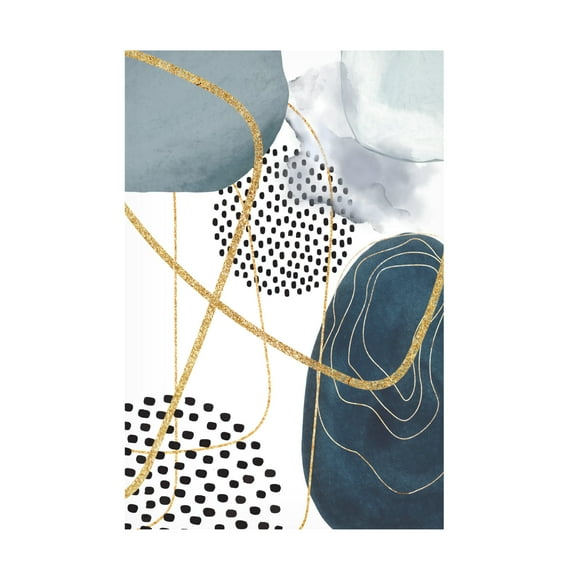 Trademark Fine Art Sally Ann Moss Shapley Blue 2 Canvas Wall Art