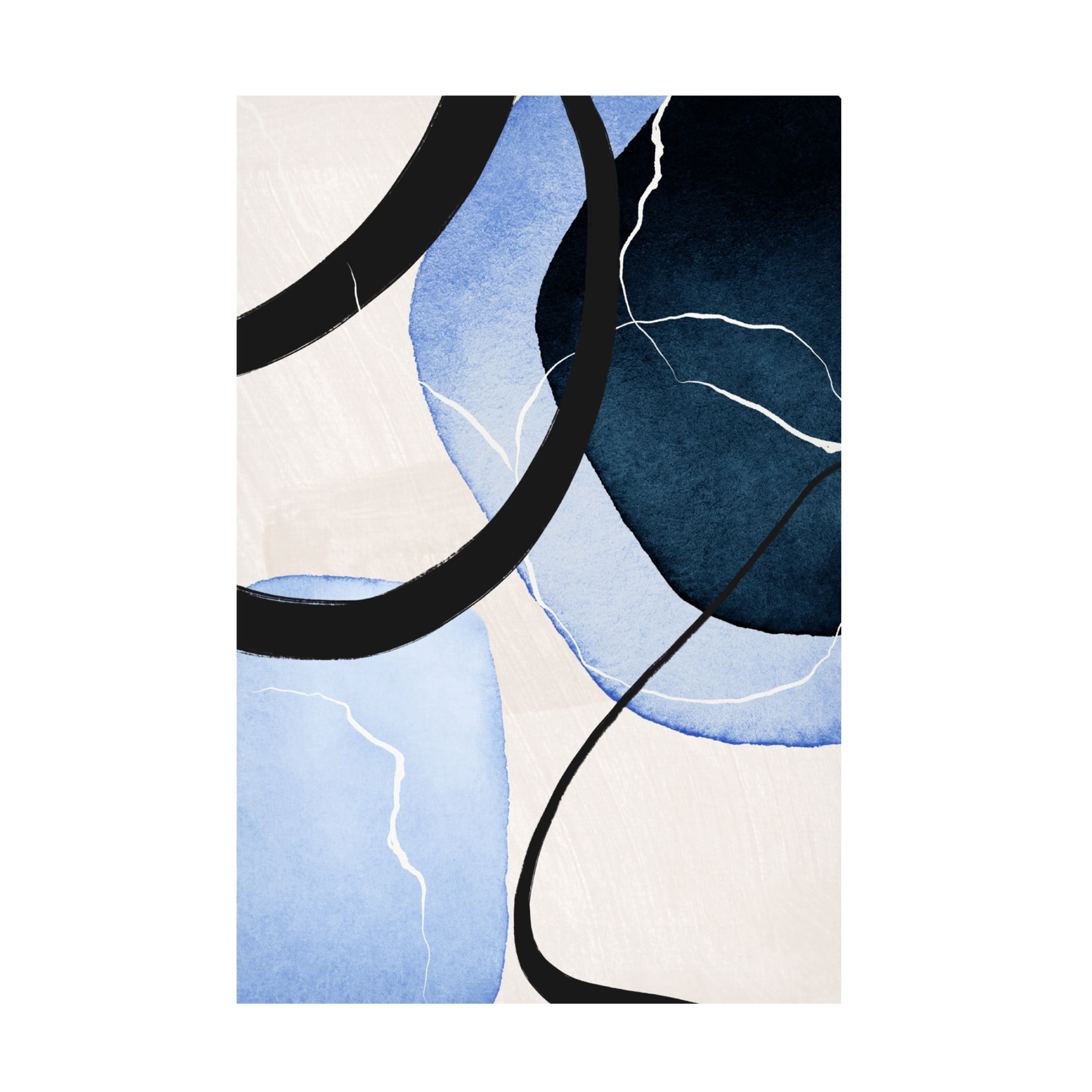 Trademark Fine Art Sally Ann Moss Shapley Blue 3 Canvas Wall Art
