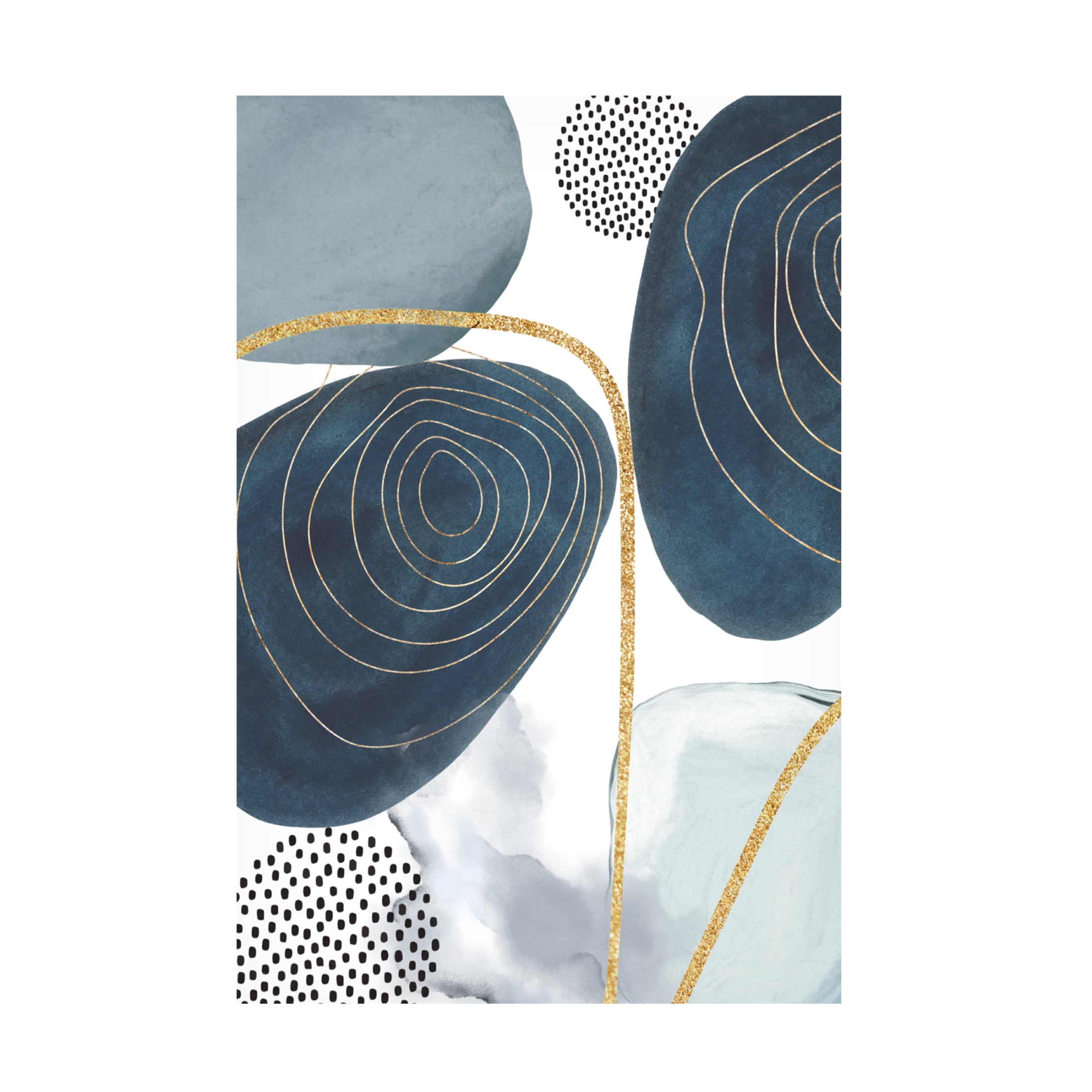 Trademark Fine Art Sally Ann Moss Shapley Blue 3 Canvas Wall Art