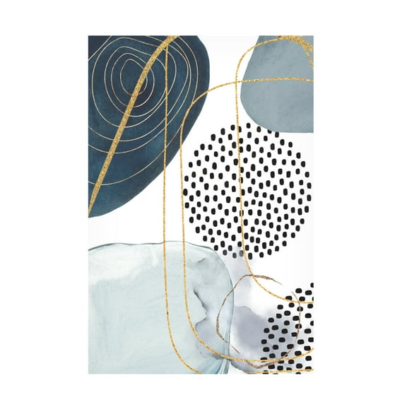 Trademark Fine Art Sally Ann Moss Shapley Blue 4 Canvas Wall Art