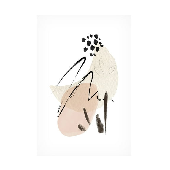 Trademark Fine Art Sally Ann Moss Simple Beige 1 Canvas Wall Art