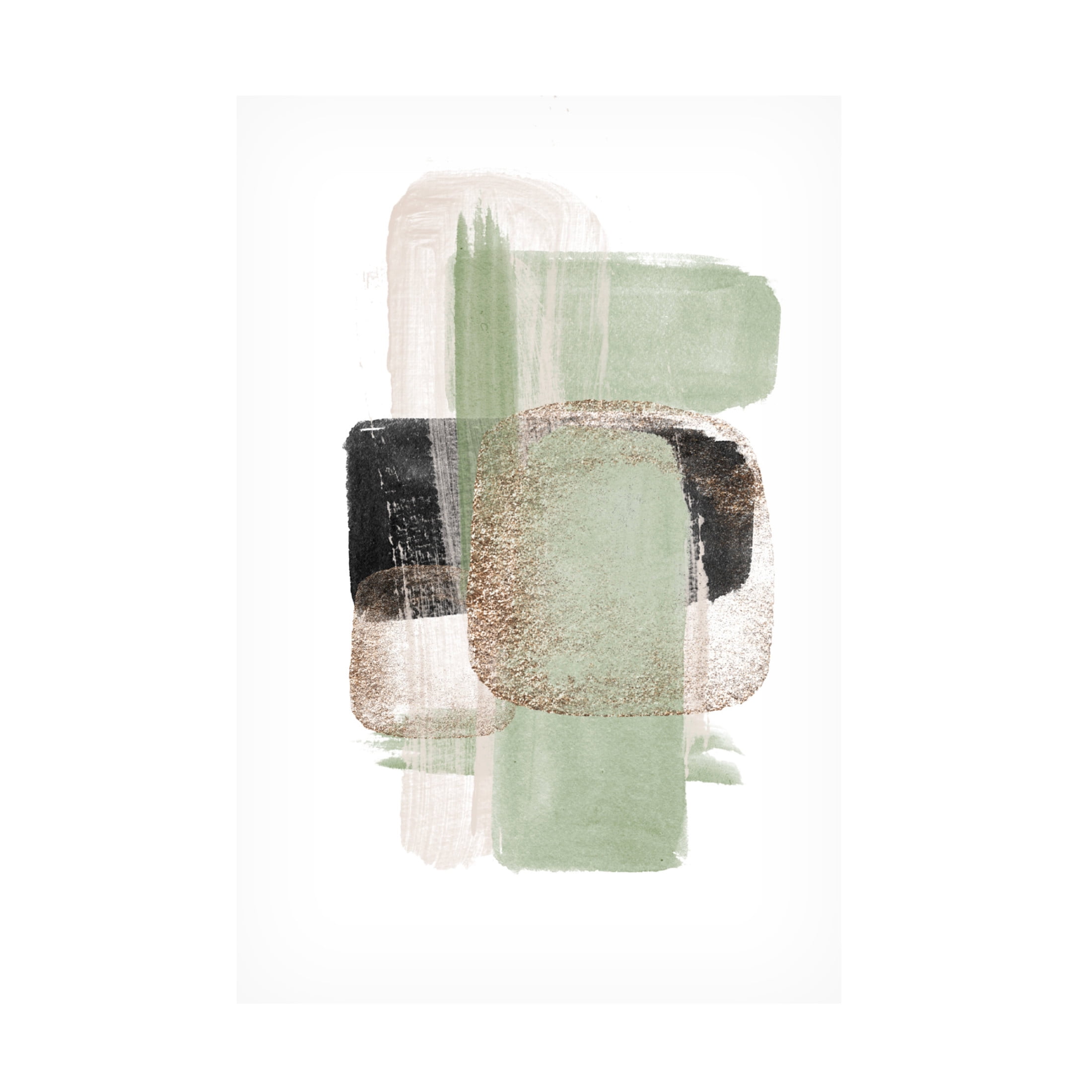 Trademark Fine Art Sally Ann Moss Simple Green 1 Canvas Wall Art