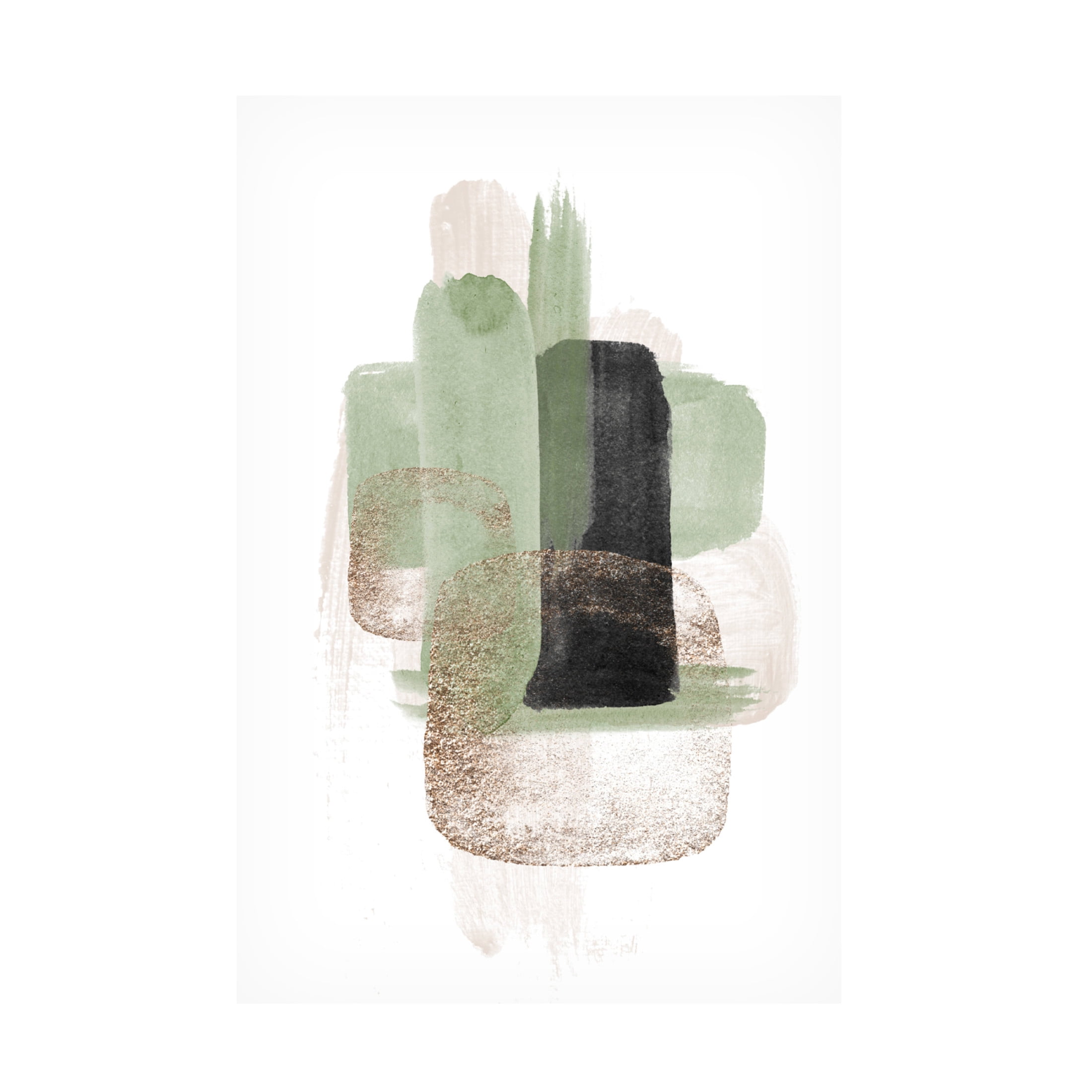 Trademark Fine Art Sally Ann Moss Simple Green 3 Canvas Wall Art