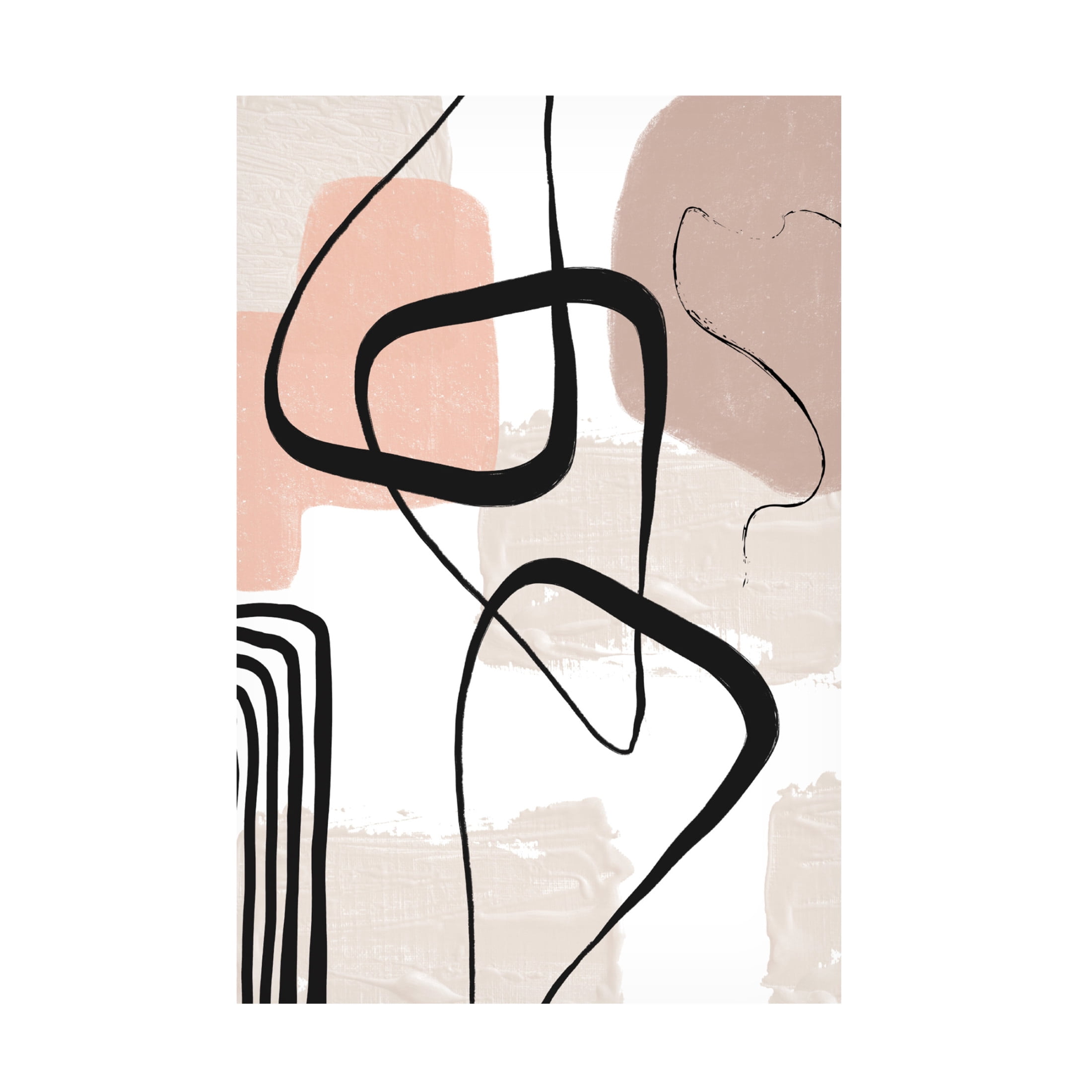 Trademark Fine Art Sally Ann Moss Smooth Shapes 1 Canvas Wall Art