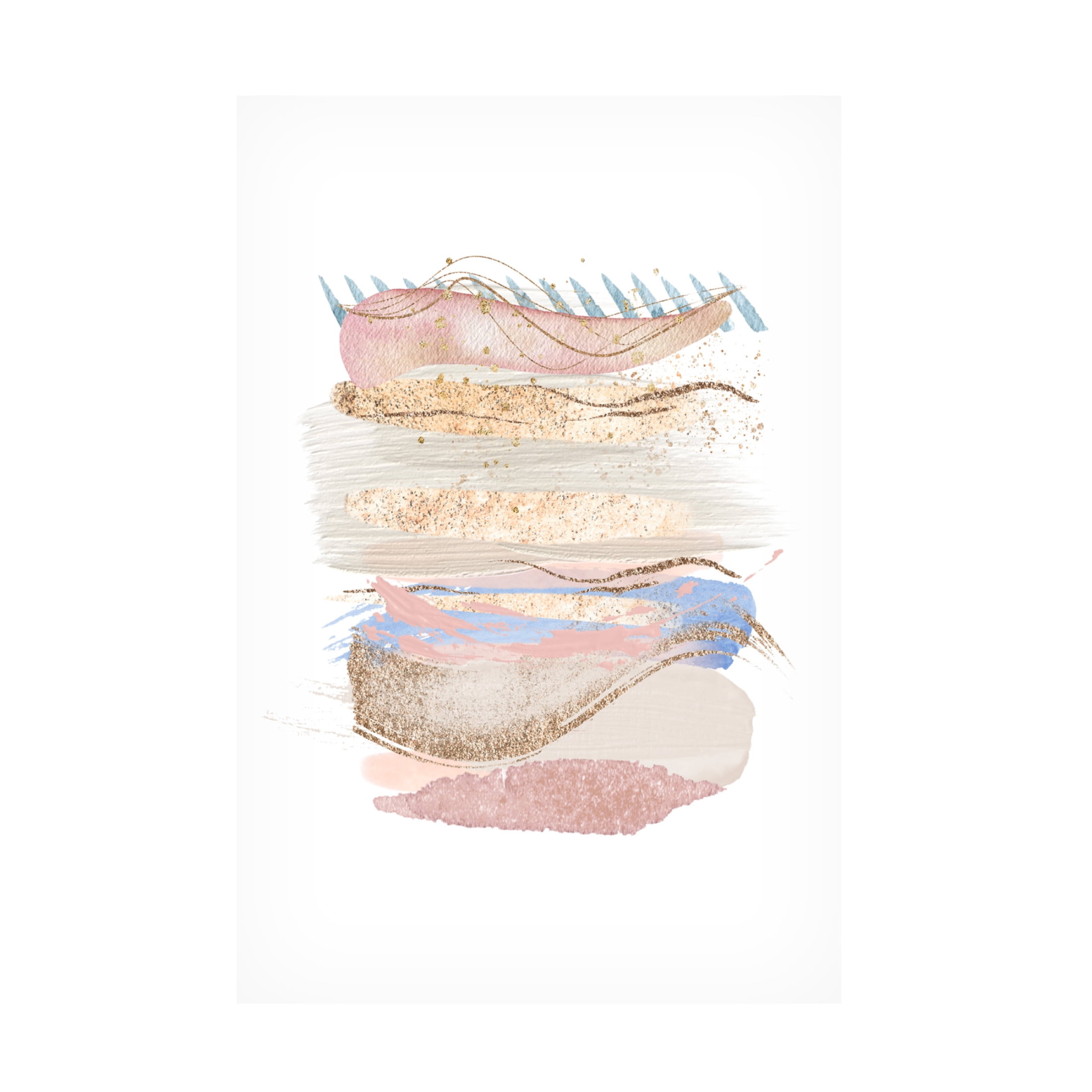 Trademark Fine Art Sally Ann Moss Soft Pink Blue 3 Canvas Wall Art