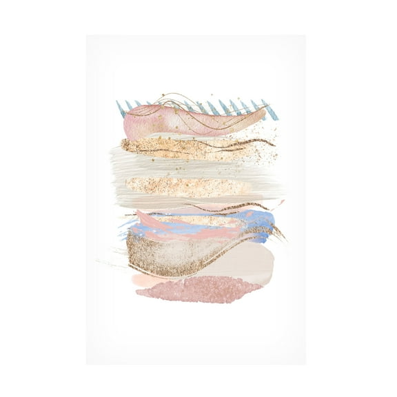 Trademark Fine Art Sally Ann Moss Soft Pink Blue 3 Canvas Wall Art
