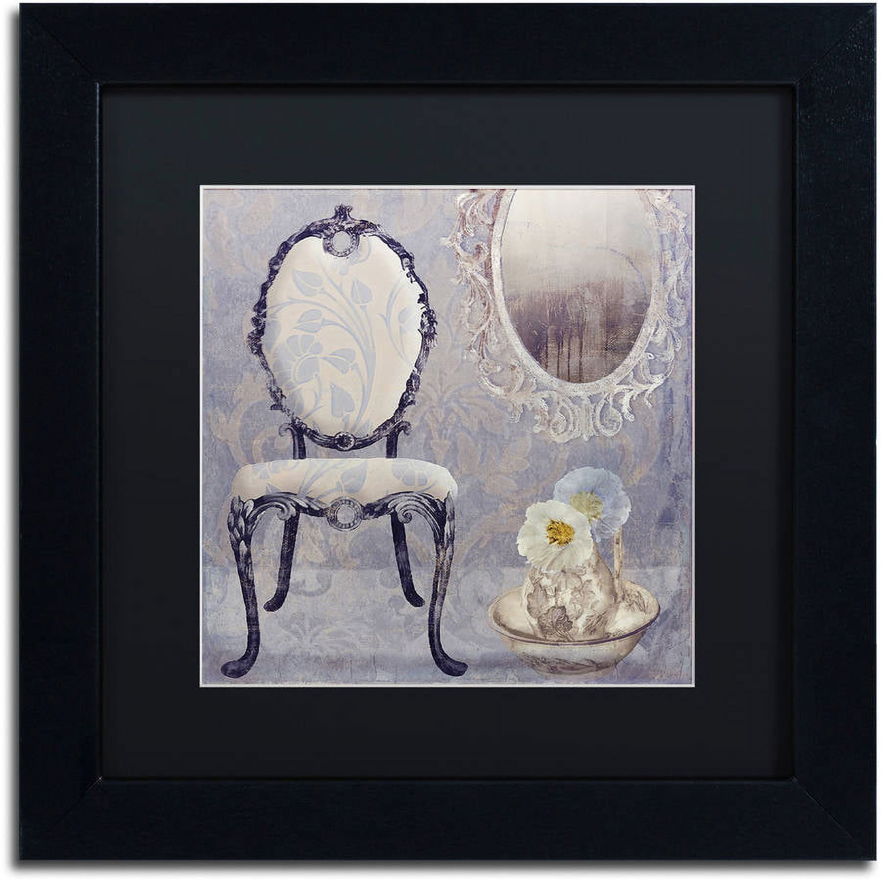 Trademark Fine Art "Salon II" Canvas Art by Color Bakery Black Matte, Black Frame