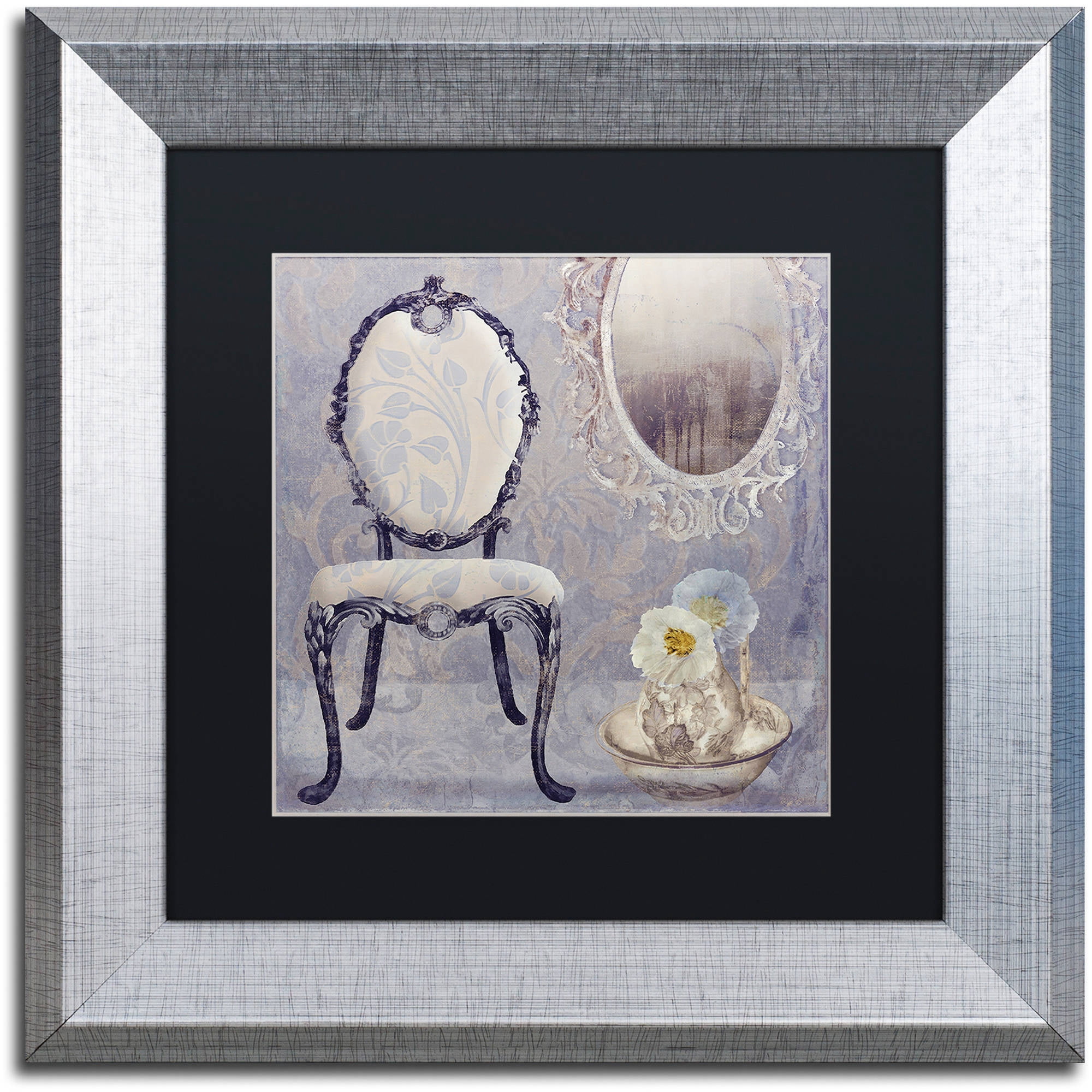 Trademark Fine Art "Salon II" Canvas Art by Color Bakery Black Matte, Silver Frame