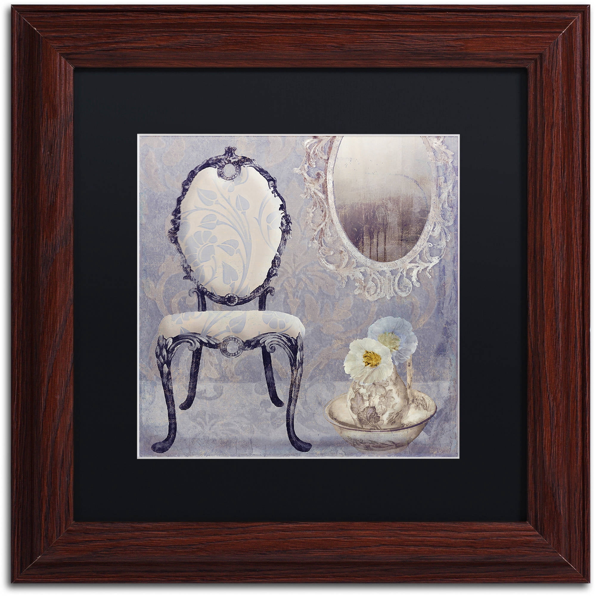 Trademark Fine Art "Salon II" Canvas Art by Color Bakery Black Matte, Wood Frame