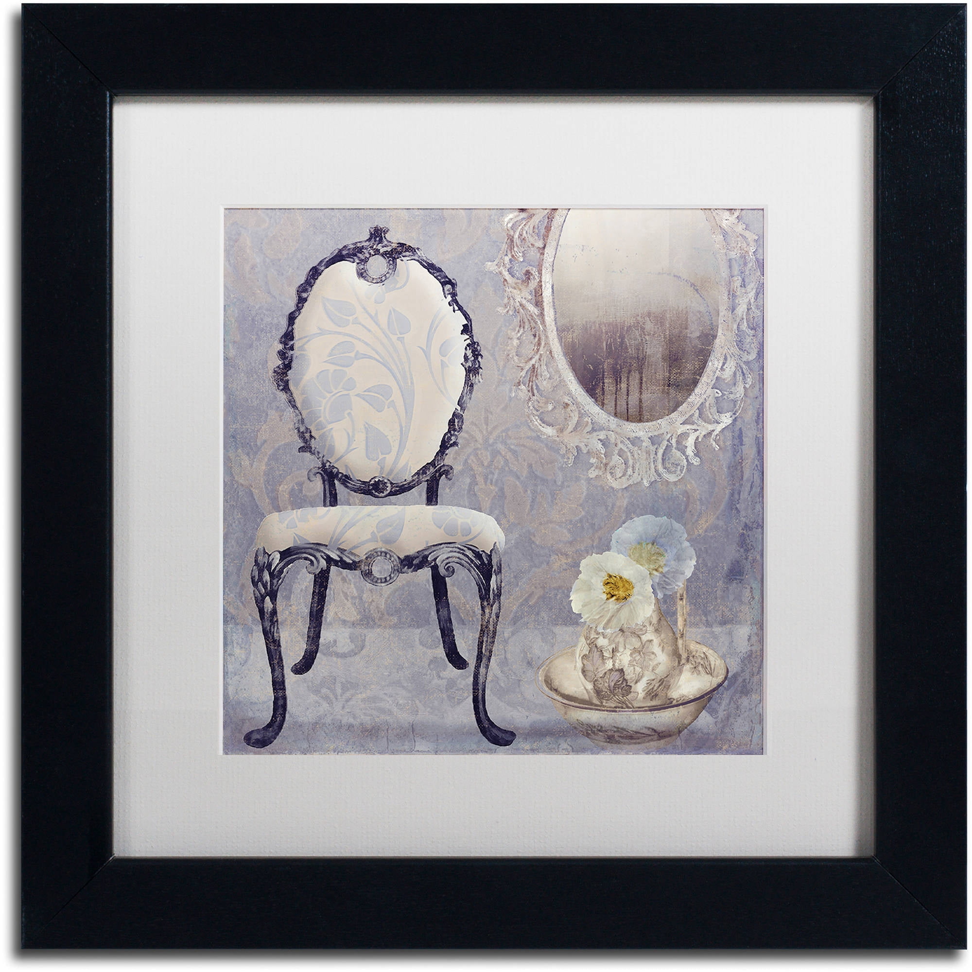 Trademark Fine Art "Salon II" Canvas Art by Color Bakery White Matte, Black Frame