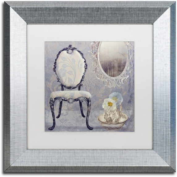 Trademark Fine Art "Salon II" Canvas Art by Color Bakery White Matte, Silver Frame