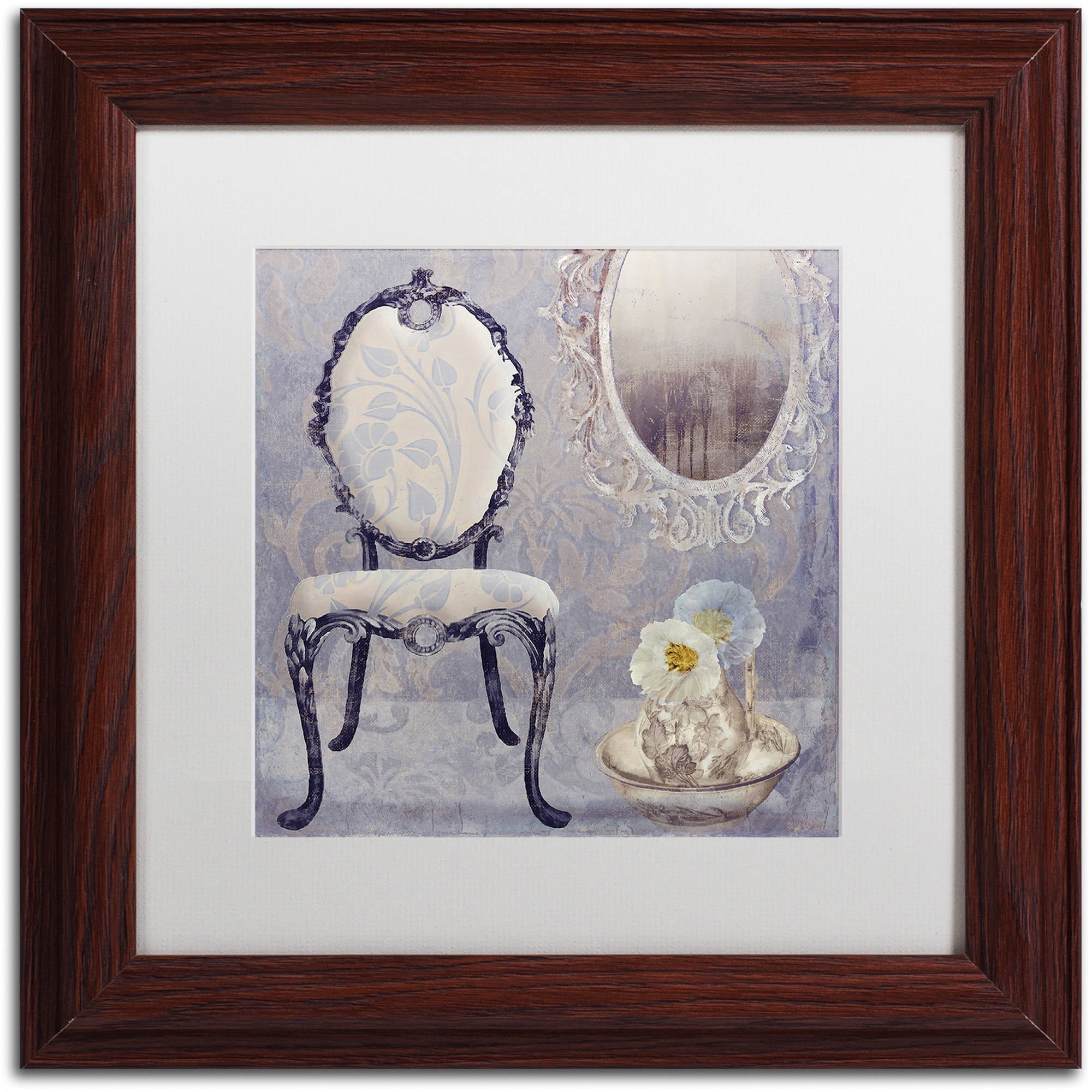 Trademark Fine Art "Salon II" Canvas Art by Color Bakery White Matte, Wood Frame