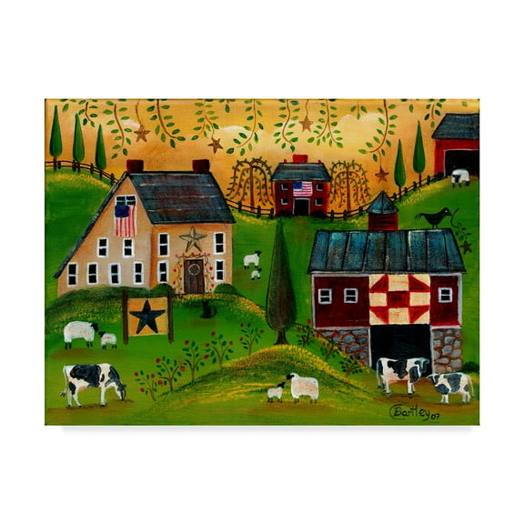 Trademark Fine Art 'Salt Box Dairy Farm ' Canvas Art by Cheryl Bartley