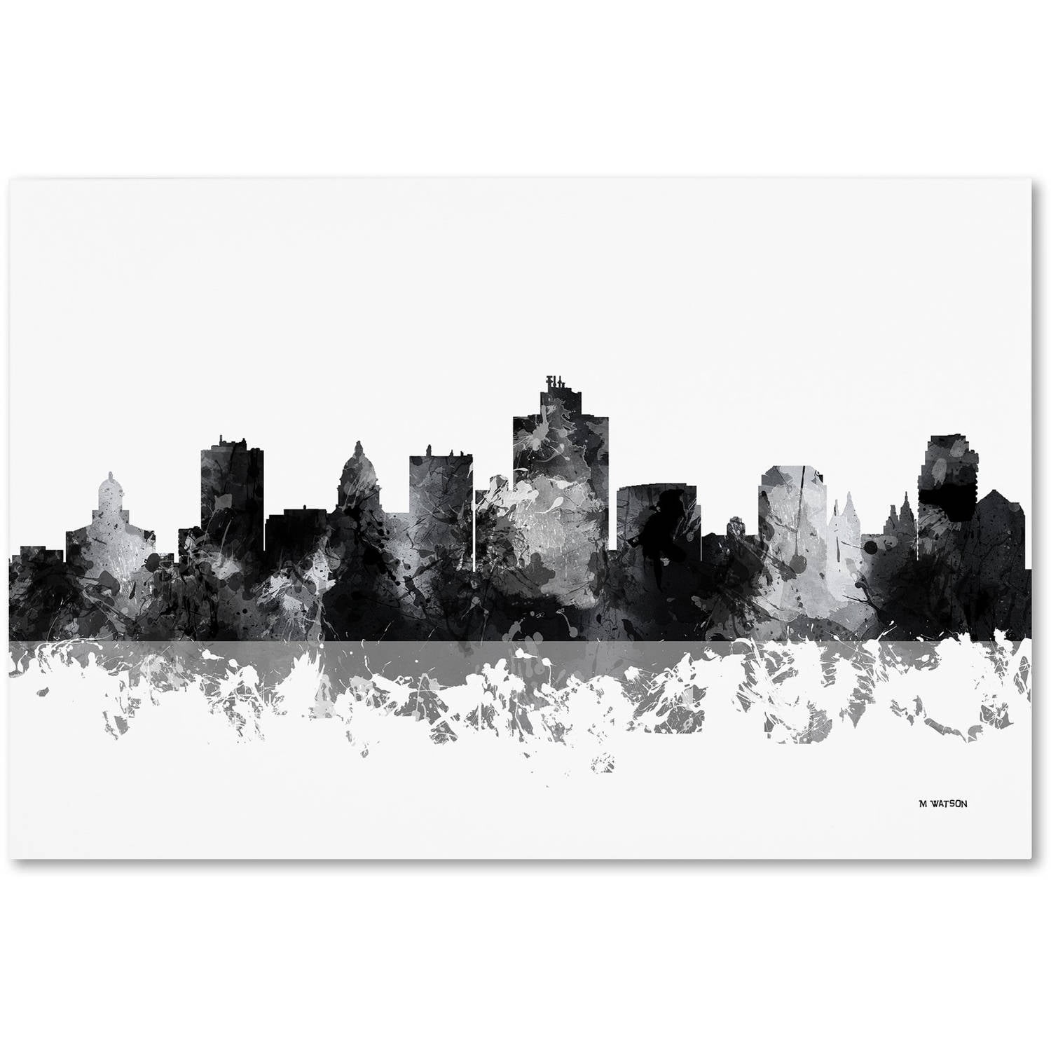 Trademark Fine Art "Salt Lake City Utah Skyline BG-1" Canvas Art by Marlene Watson