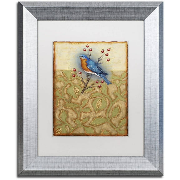 Trademark Fine Art 'Salt Meadow Bird' Canvas Art by Rachel Paxton, White Matte, Silver Frame
