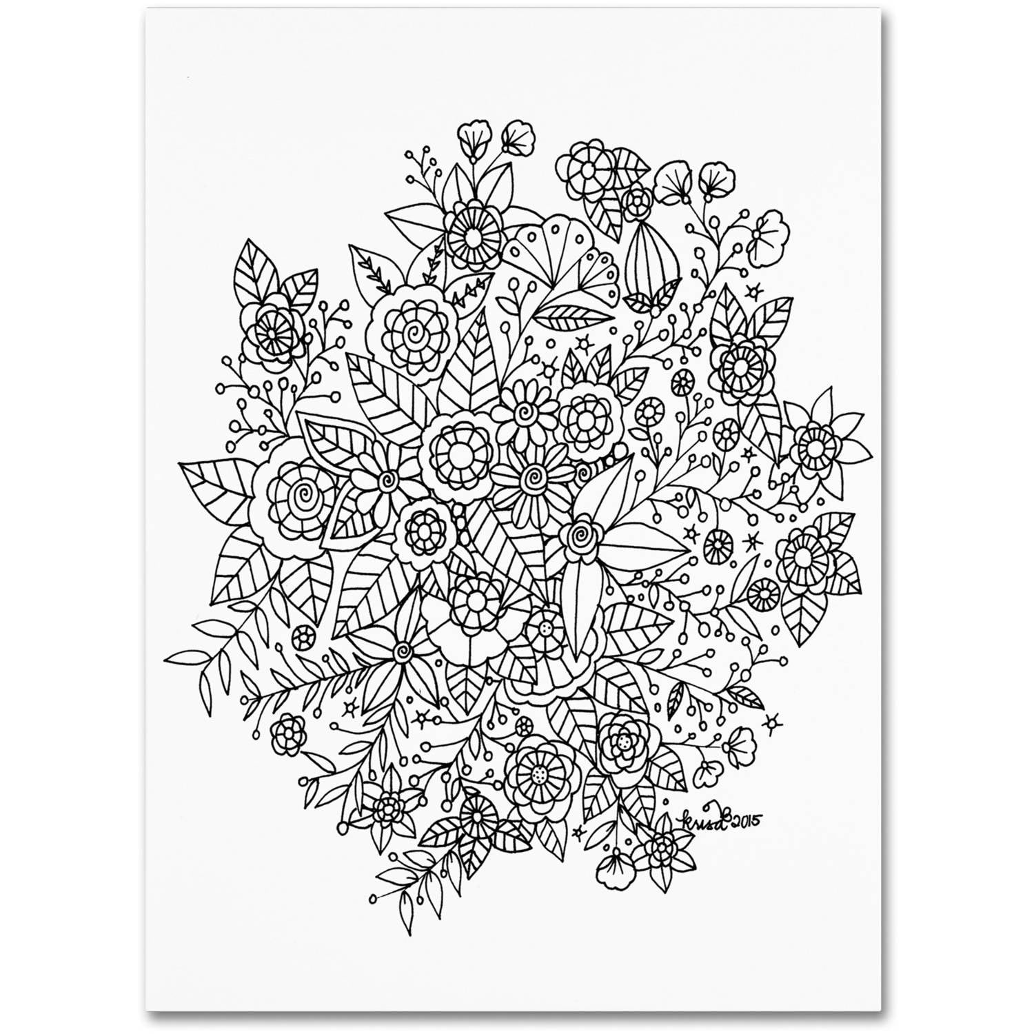 Trademark Fine Art "Sample" Canvas Art by KCDoodleArt
