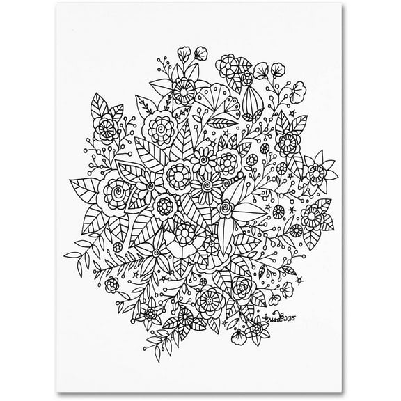 Trademark Fine Art "Sample" Canvas Art by KCDoodleArt