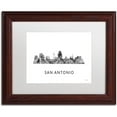 thumbnail image 1 of Trademark Fine Art 'San Antonio Texas Skyline WB-BW' Canvas Art by Marlene Watson, White Matte, Wood Frame, 1 of 4