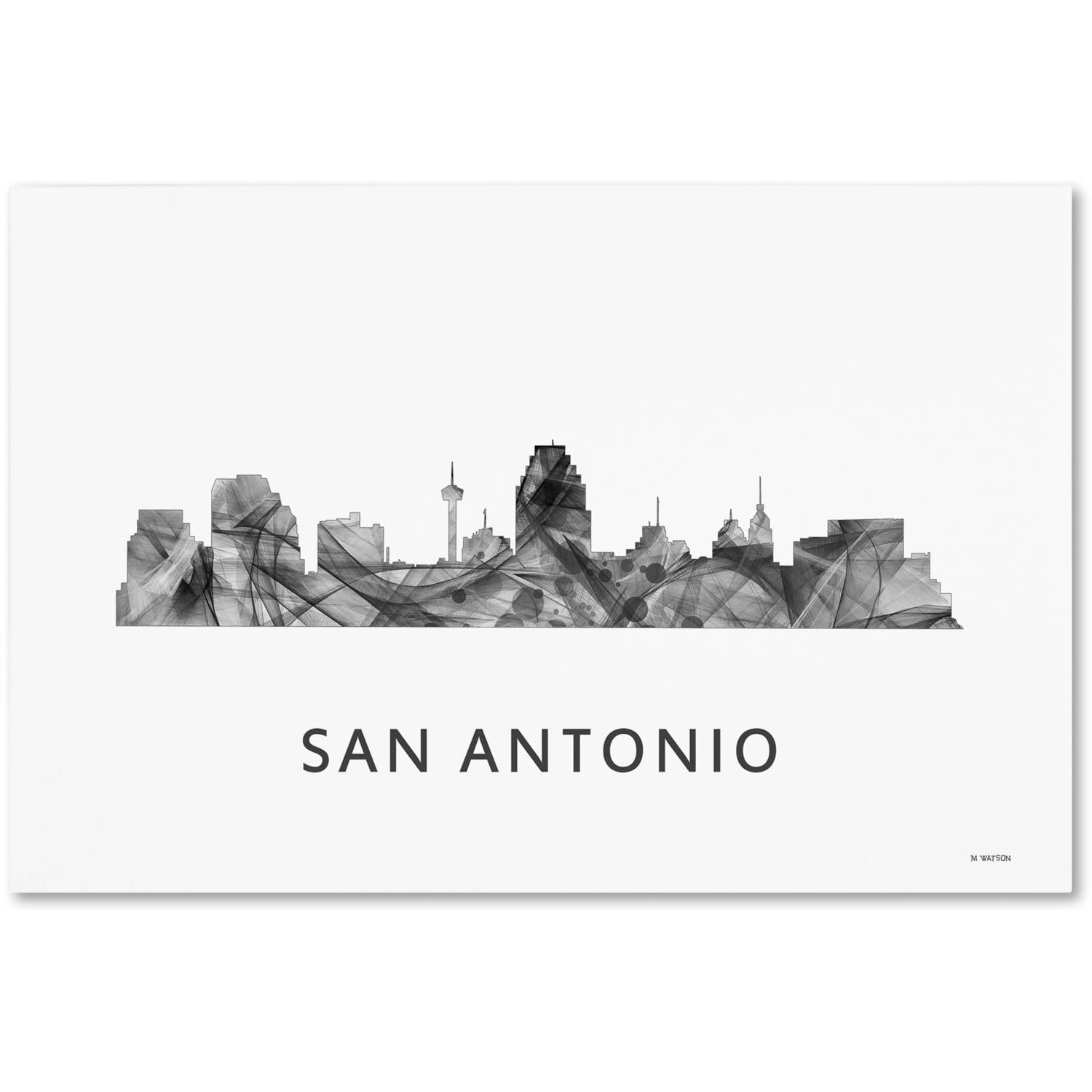 Trademark Fine Art 'San Antonio Texas Skyline WBBW' Canvas Art by