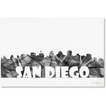 Trademark Fine Art 'San Diego California Skyline BG-2' Canvas Art by Marlene Watson
