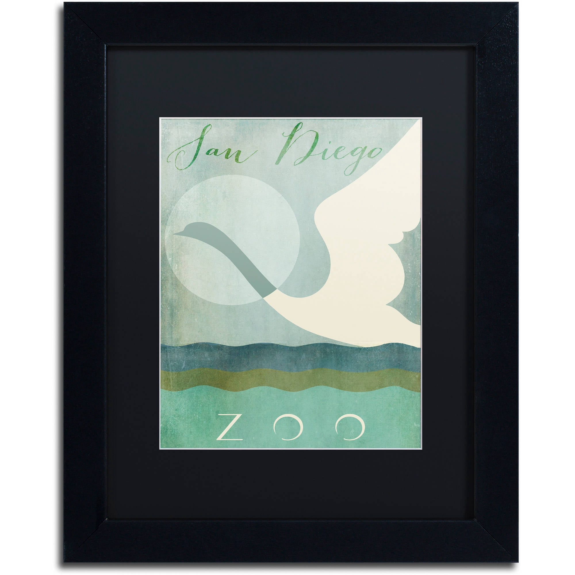Trademark Fine Art "San Diego Zoo" Canvas Art by Color Bakery Black Matte, Black Frame