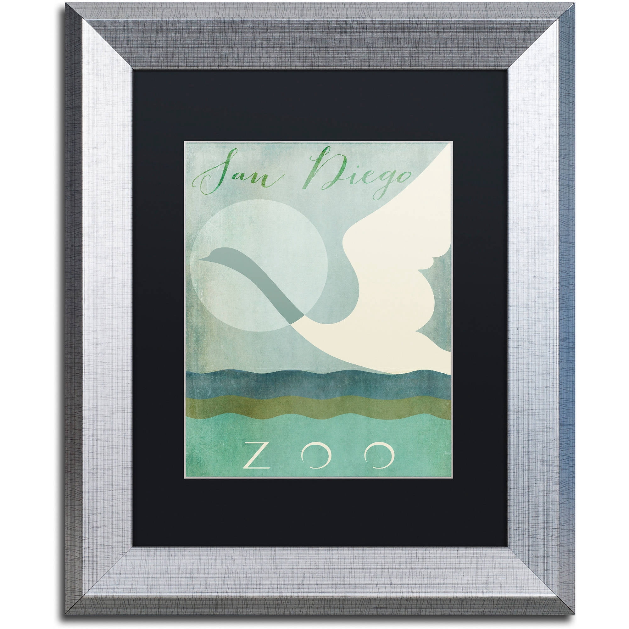 Trademark Fine Art "San Diego Zoo" Canvas Art by Color Bakery Black Matte, Silver Frame