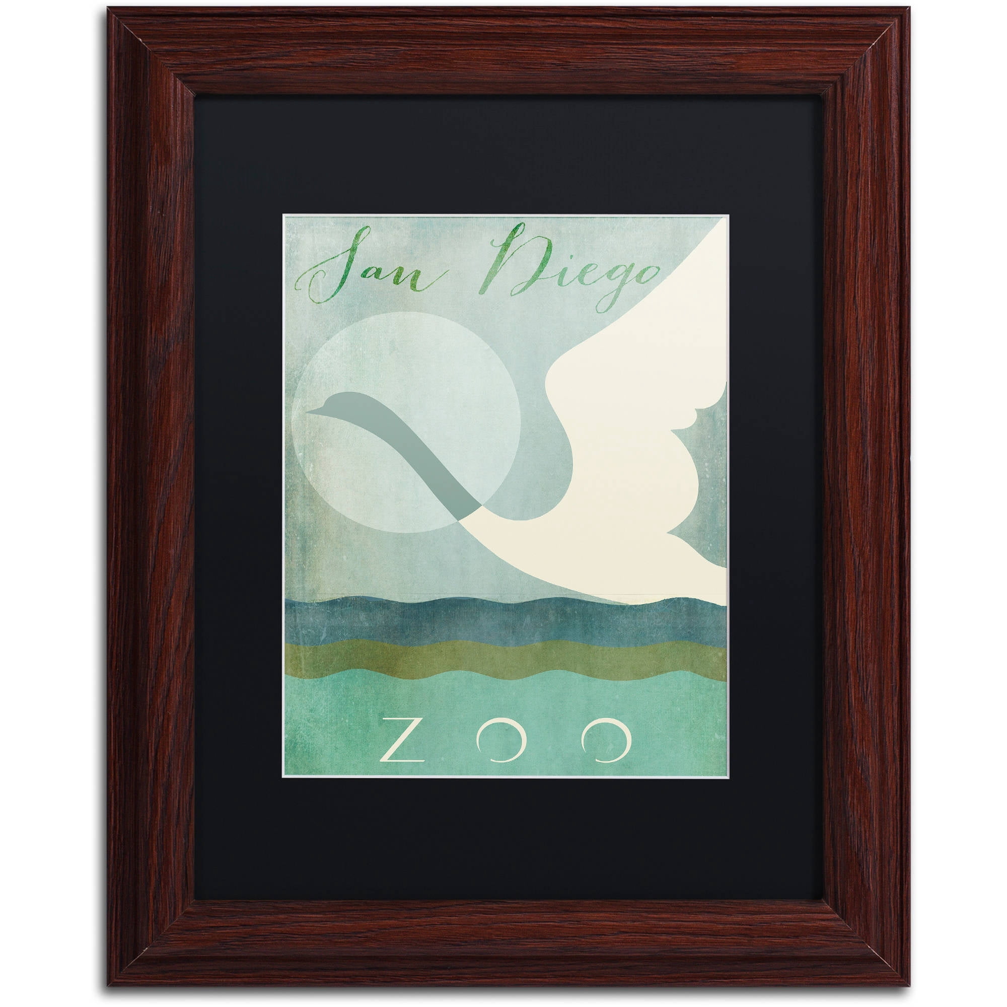 Trademark Fine Art "San Diego Zoo" Canvas Art by Color Bakery Black Matte, Wood Frame