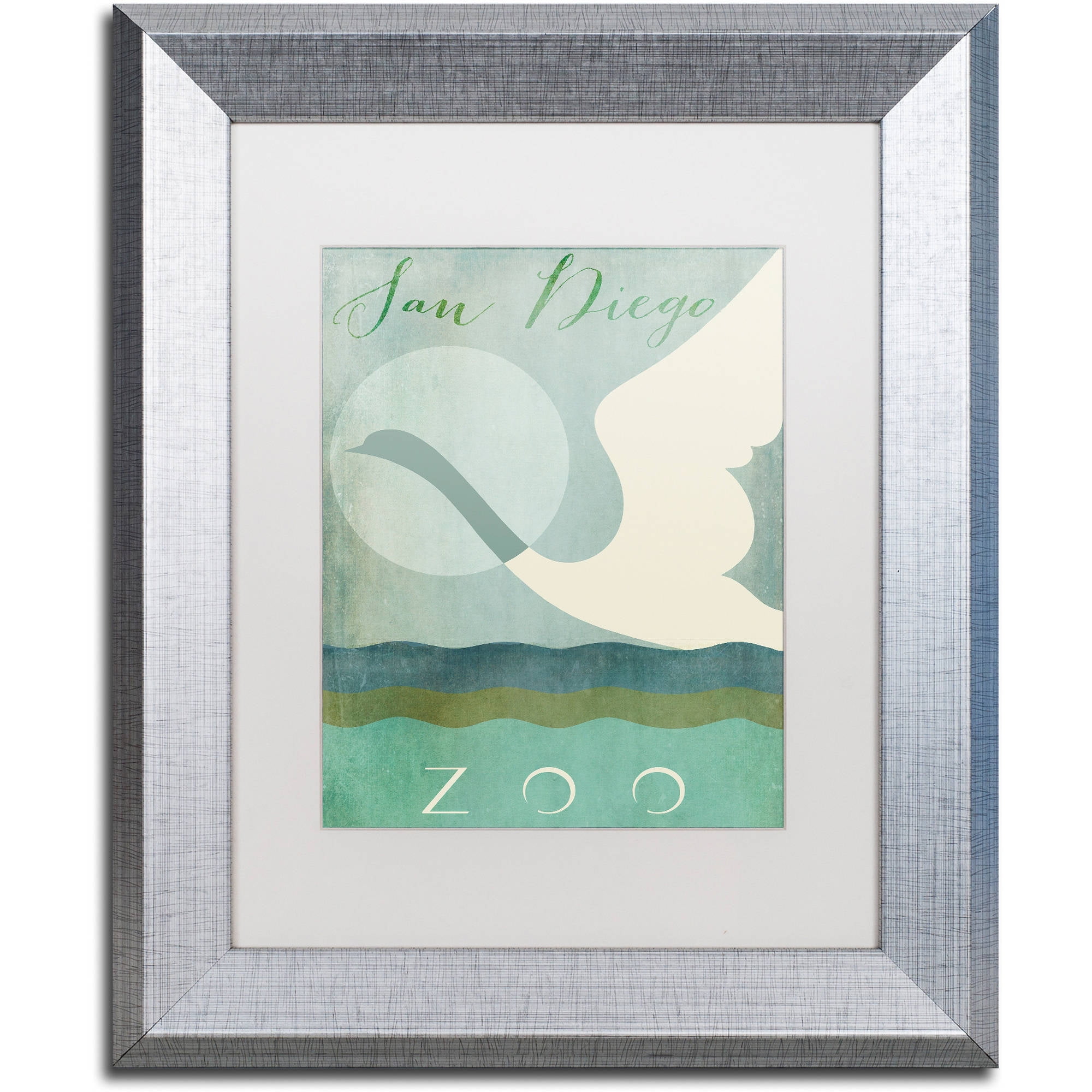 Trademark Fine Art "San Diego Zoo" Canvas Art by Color Bakery White Matte, Silver Frame
