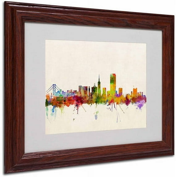Trademark Fine Art 'San Francisco, CA' 16" x 20" Wood Frame Art