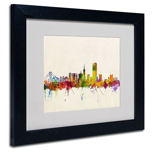 Trademark Fine Art "San Francisco, CA" Canvas Art by Michael Tompsett, Black Frame