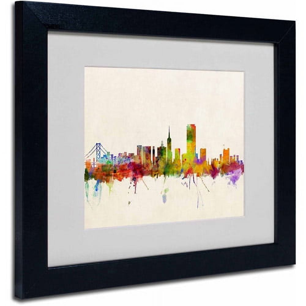 Trademark Fine Art "San Francisco, CA" Canvas Art by Michael Tompsett, Black Frame