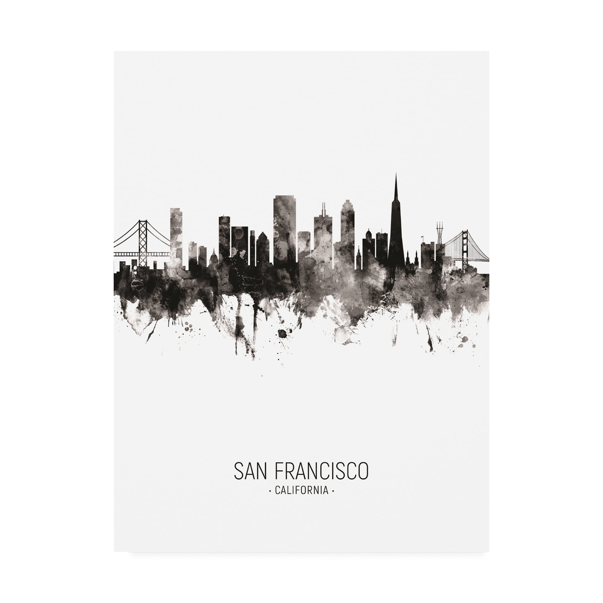 Trademark Fine Art 'San Francisco California Skyline Portrait II' Canvas Art by Michael Tompsett