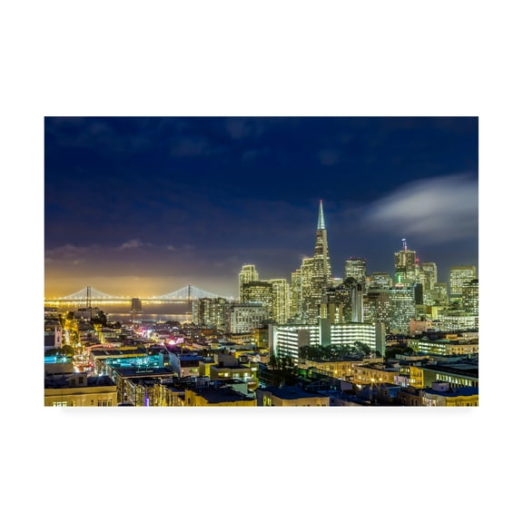 Trademark Fine Art 'San Francisco Holiday Lights' Canvas Art by Dave Gordo