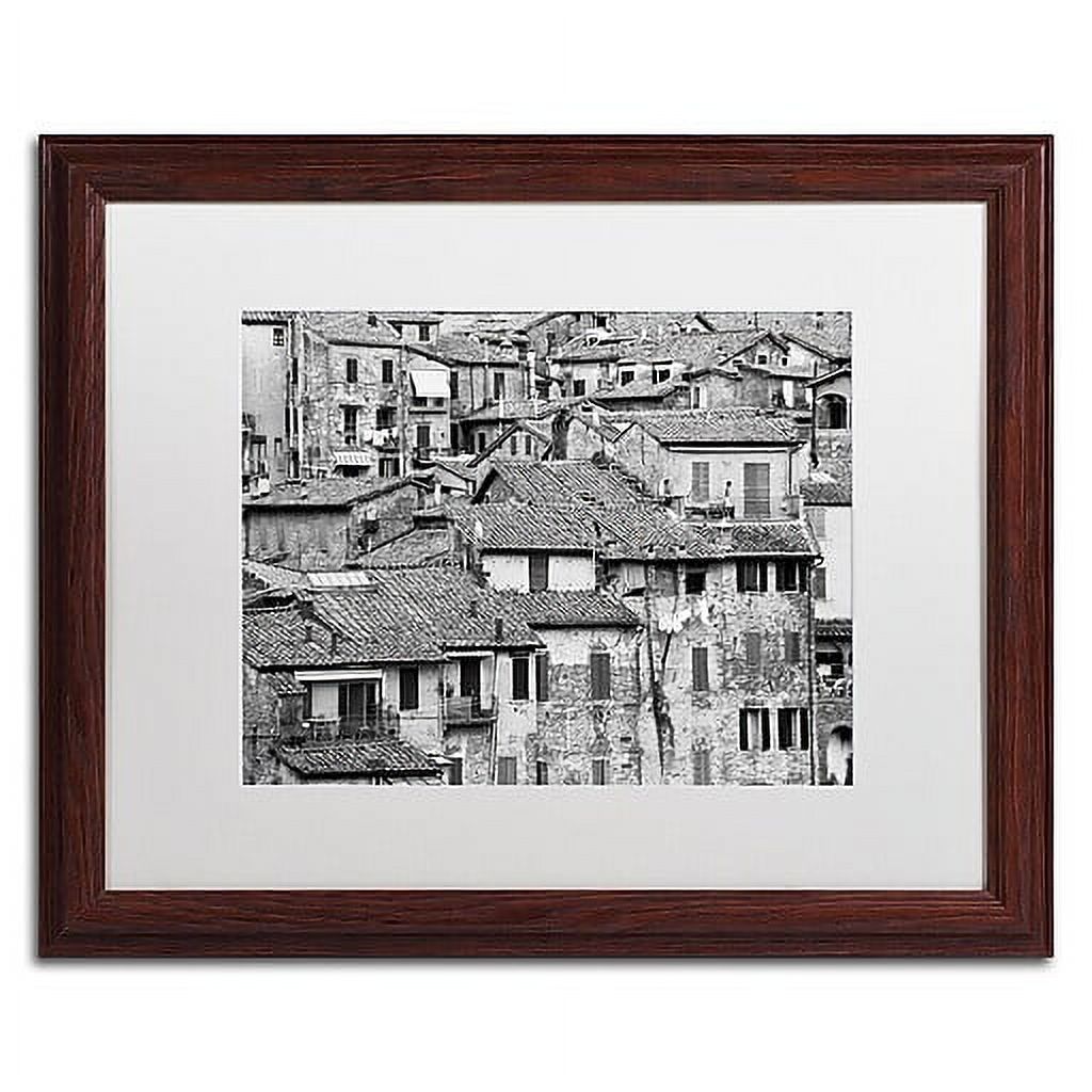 Trademark Fine Art "San Gimignano Texture" Canvas Art by Moises Levy White Matte, Wood Frame