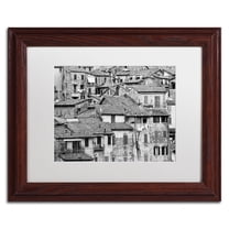 Trademark Fine Art "San Gimignano Texture" Canvas Art by Moises Levy White Matte, Wood Frame