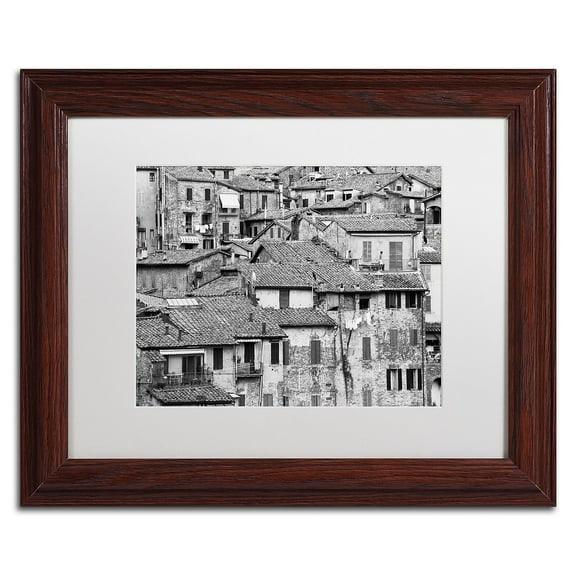 Trademark Fine Art "San Gimignano Texture" Canvas Art by Moises Levy White Matte, Wood Frame