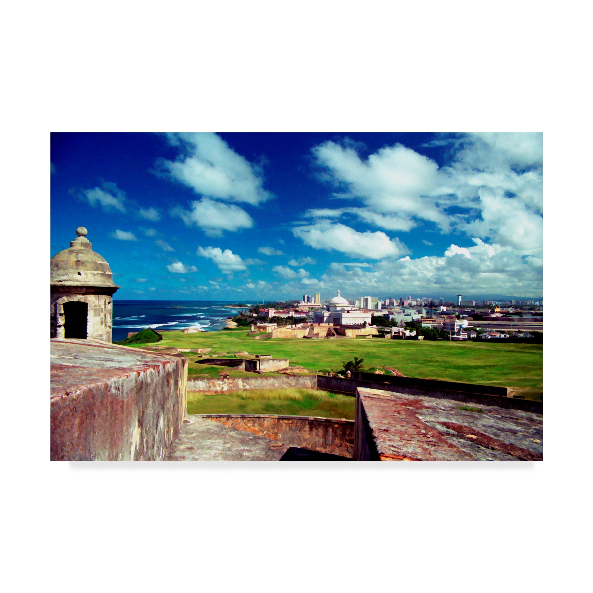 San Juan Puerto Rico Coastal Cityscape Gallery-Wrapped Canvas Art