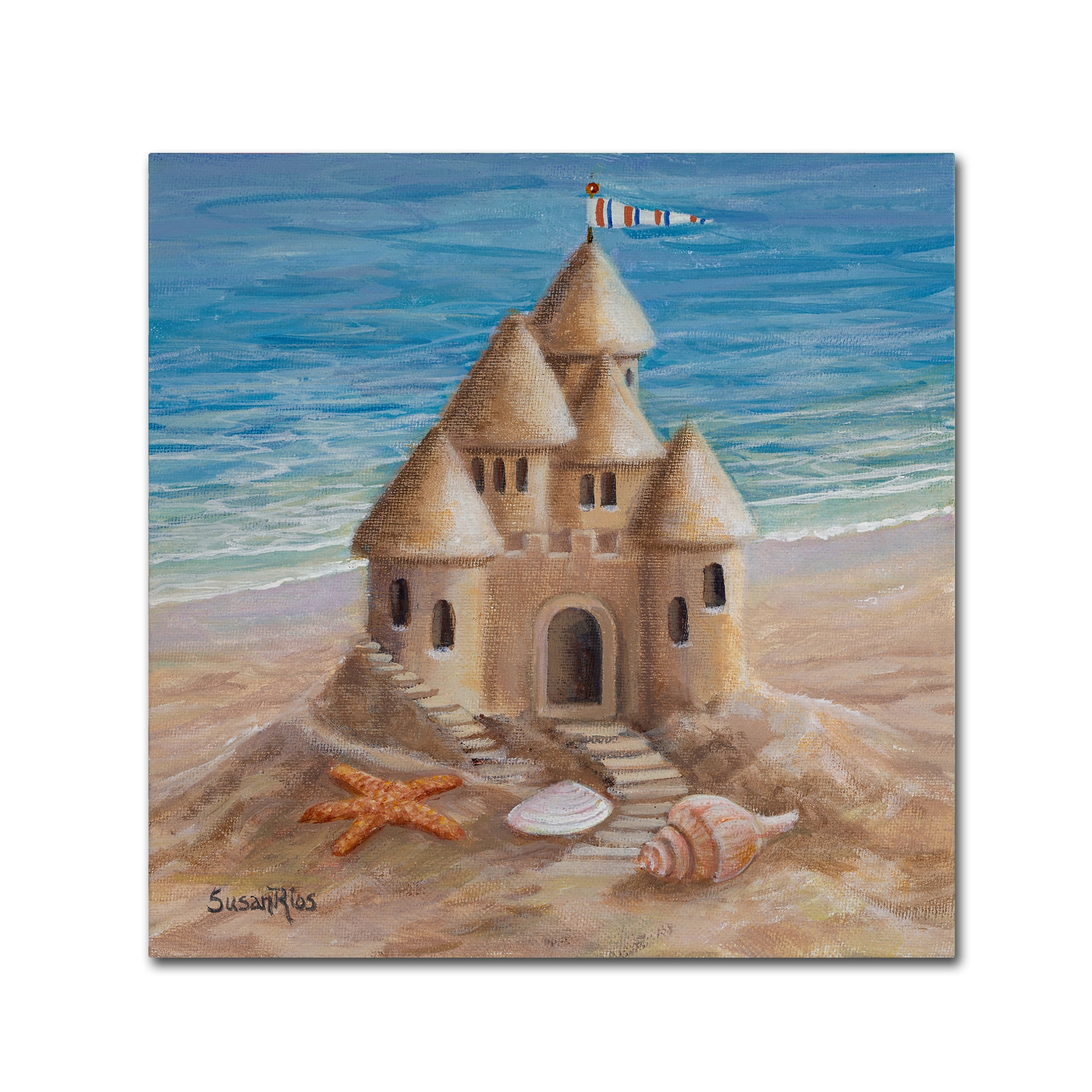 Trademark Fine Art 'Sand Castle' Canvas Art by Susan Rios