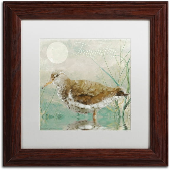 Trademark Fine Art "Sand Piper II" Canvas Art by Color Bakery White Matte, Wood Frame