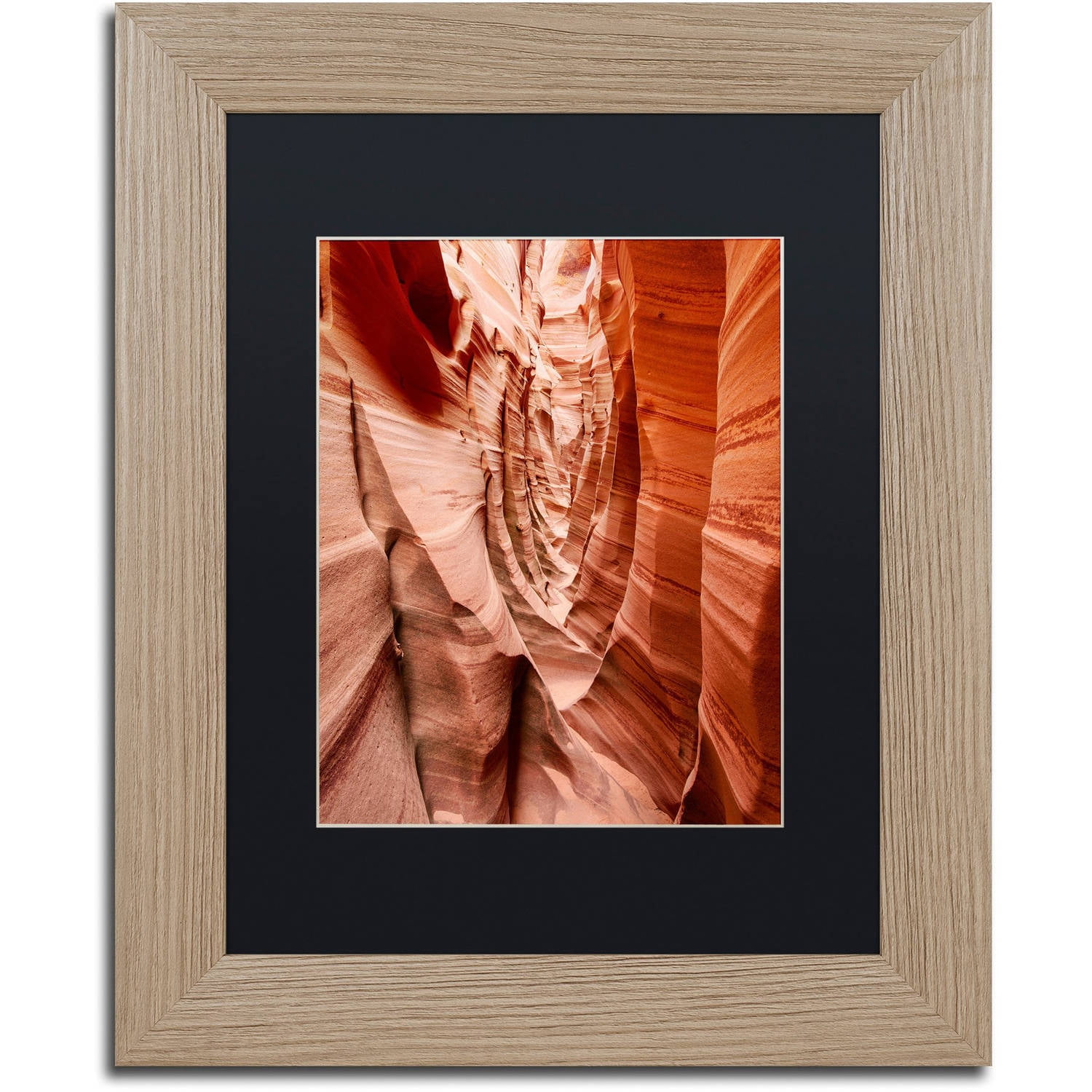 Trademark Fine Art "Sandstone Buttress" Canvas Art by Michael Blanchette Photography Black Matte, Birch Frame
