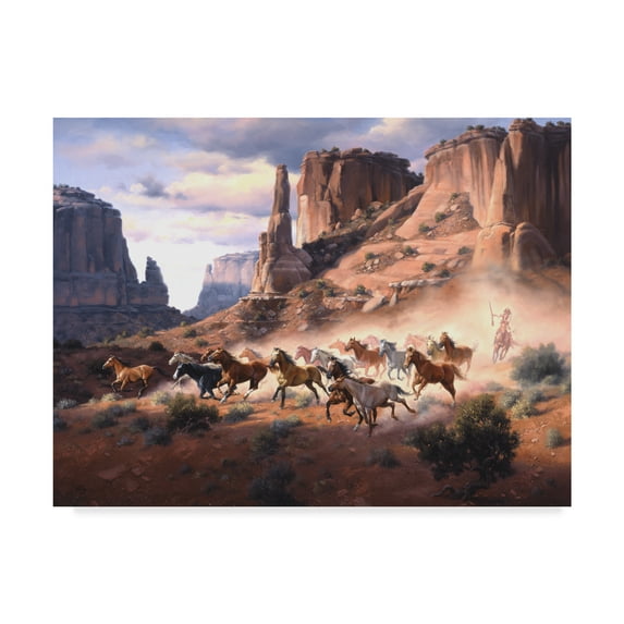 Trademark Fine Art 'Sandstone and Stolen Horses' Canvas Art by Jack Sorenson