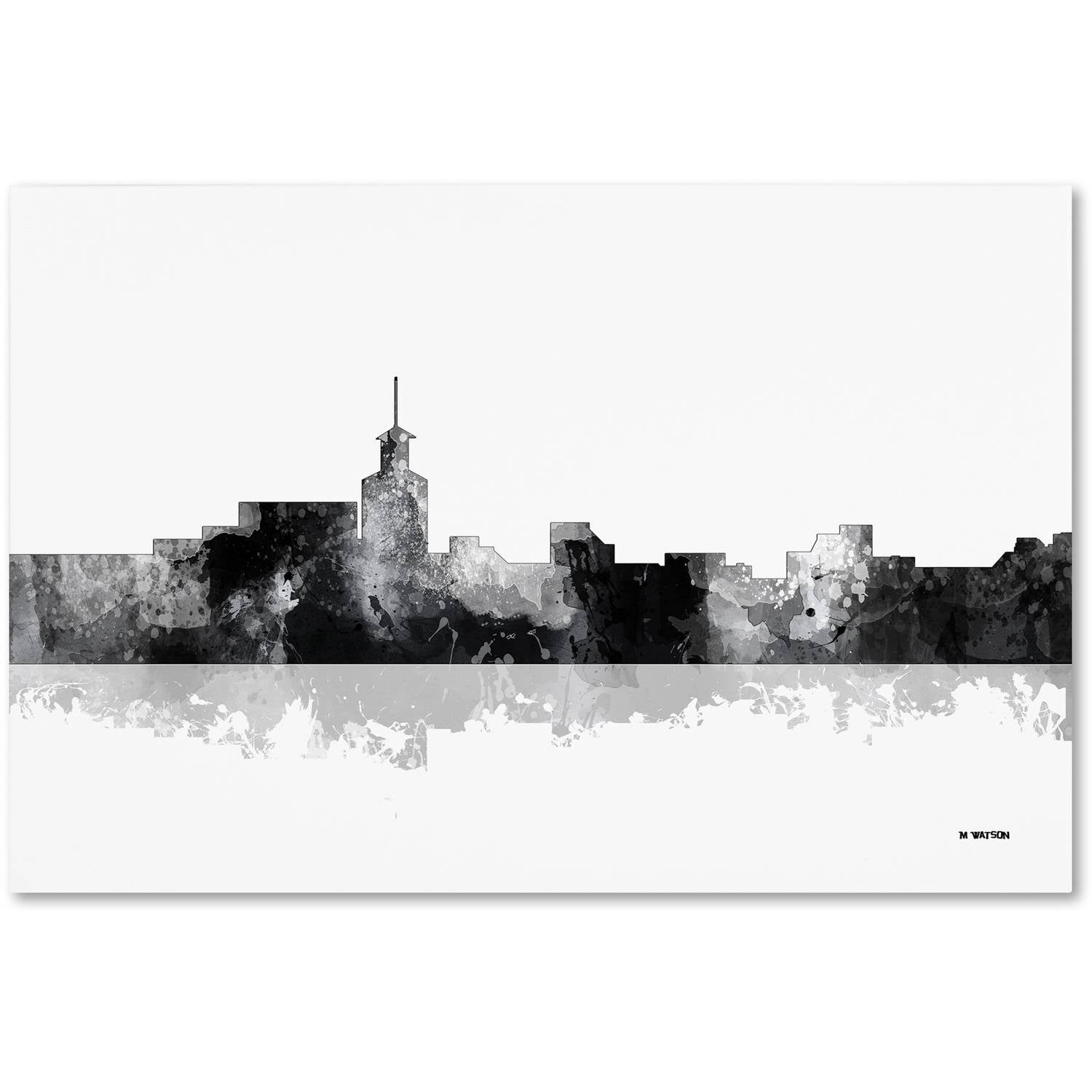Trademark Fine Art "Santa Fe New Mexico Skyline BG-1" Canvas Art by Marlene Watson