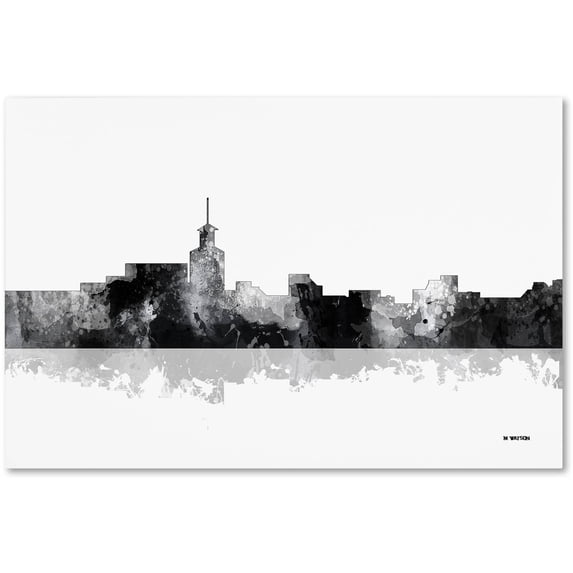 Trademark Fine Art "Santa Fe New Mexico Skyline BG-1" Canvas Art by Marlene Watson